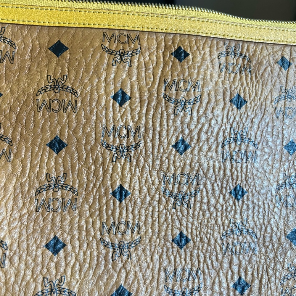 MCM Visetos Tan Crossbody Bag with Black Logo - Picture 9 of 10